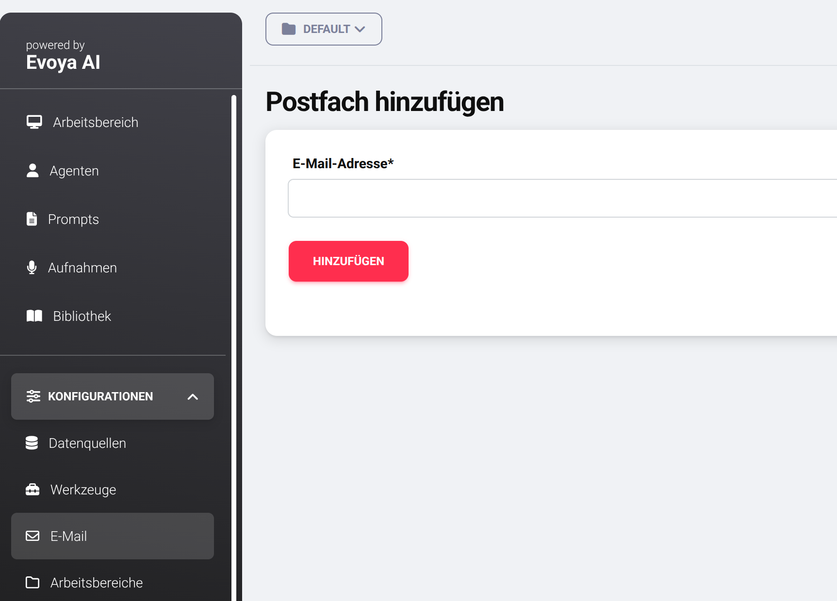 Neue Mailbox konfigurieren