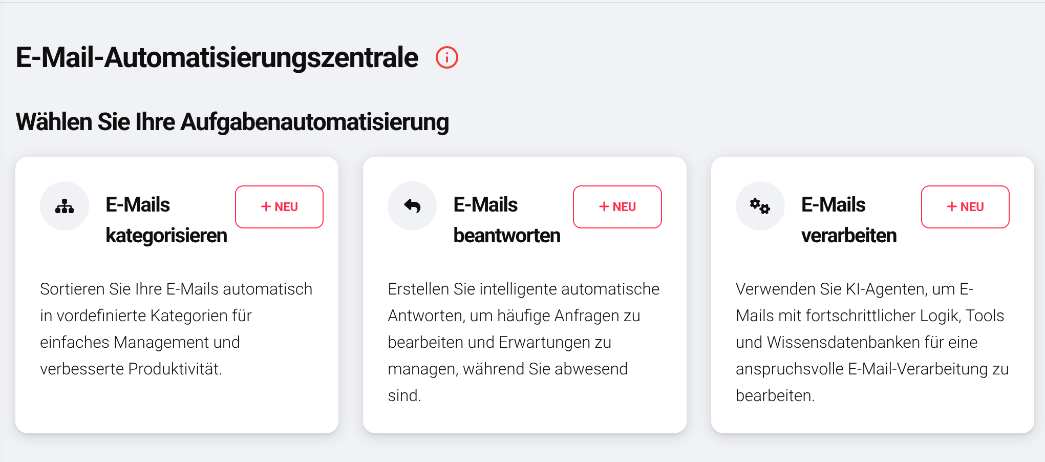 Automatische E-Mail-Verarbeitung durch Evoya Agenten
