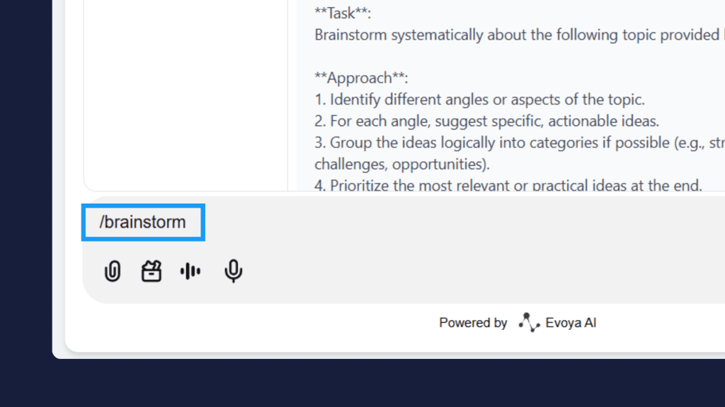 AI task dialog